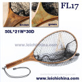 Small burl wood hand fly fishing trout net